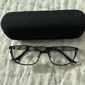 Bocce Made in France Black Eyeglasses with Case